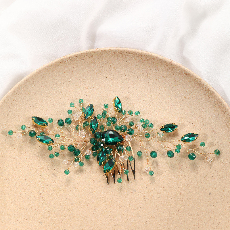 Vintage Rhinestone Hair Comb, 1ct