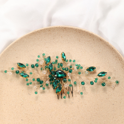 Vintage Rhinestone Hair Comb, 1ct