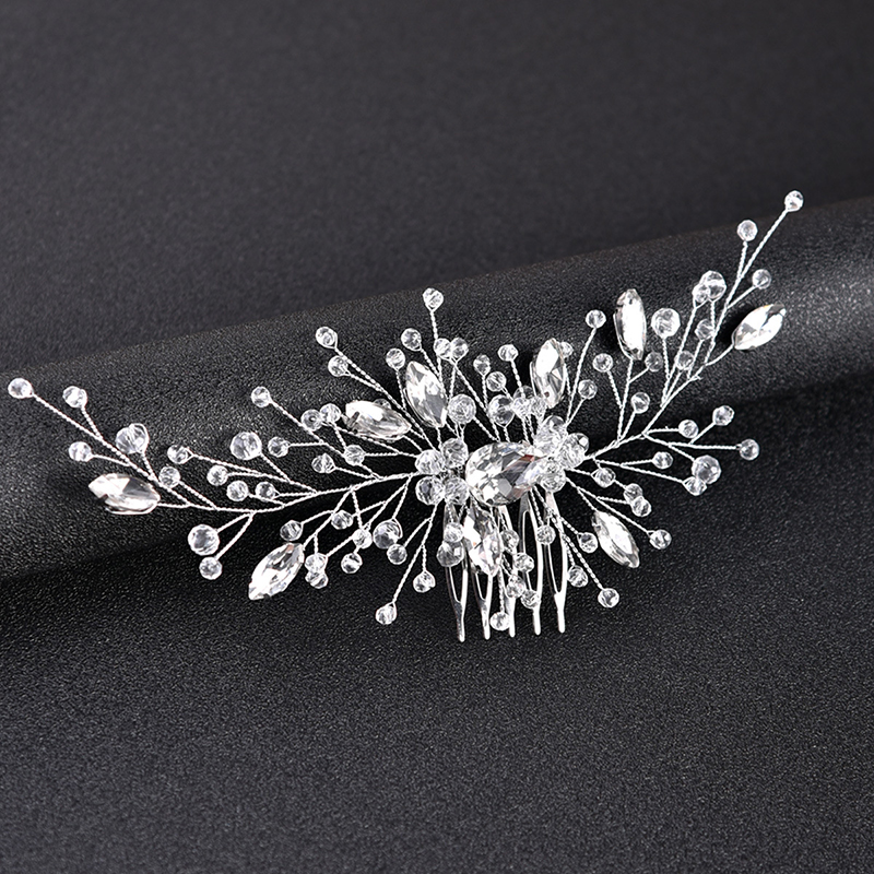 Vintage Rhinestone Hair Comb, 1ct