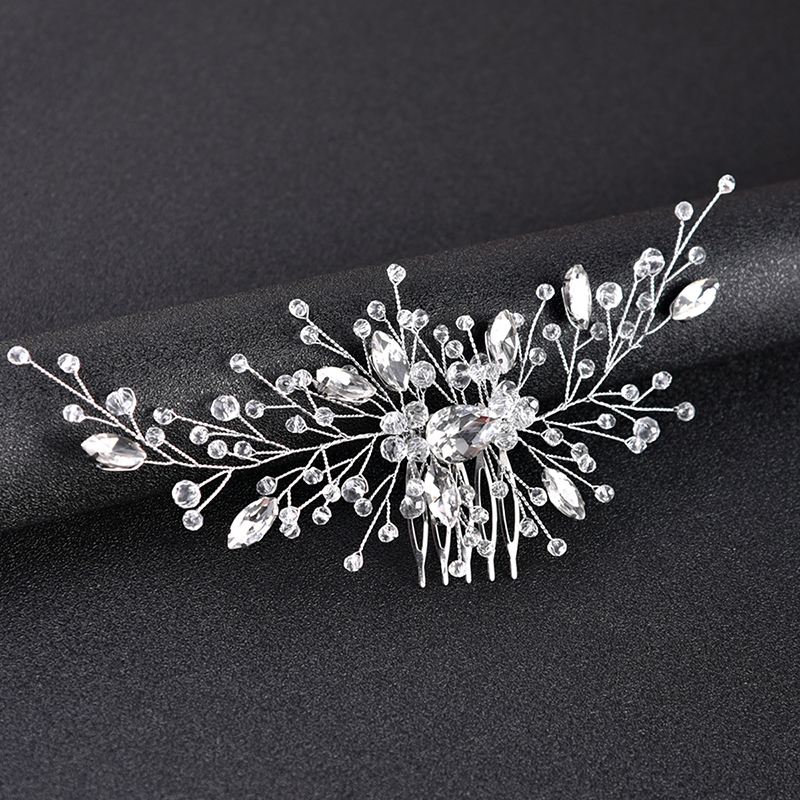 Vintage Rhinestone Hair Comb, 1ct