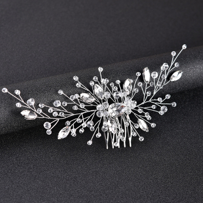 Vintage Rhinestone Hair Comb, 1ct