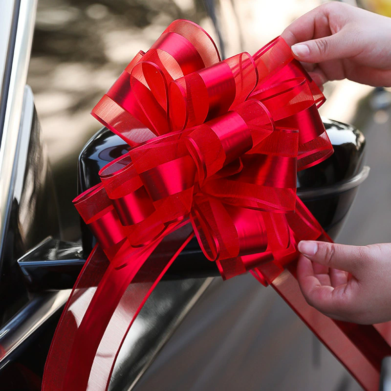 Wedding Car Hand-Pulled Flower Decoration, 10pcs