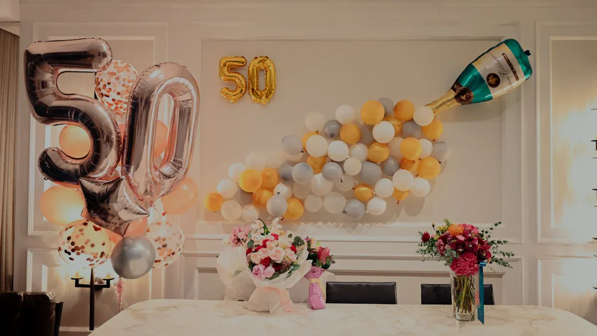 Displaying Party Balloons for Maximum Impact
