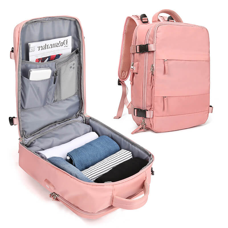 Women USB Charging Travel Backpack 15.6inch Laptop Backpack College School Bag