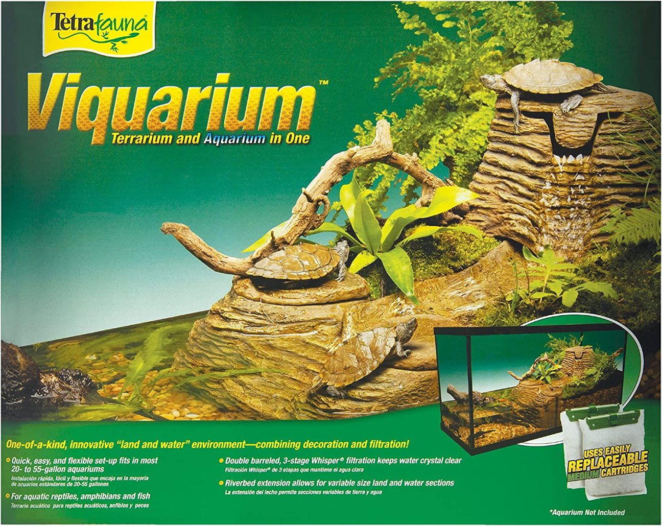 TetraFauna Viqaquarium, AllInOne Terrarium And aquarium, Ideal For A