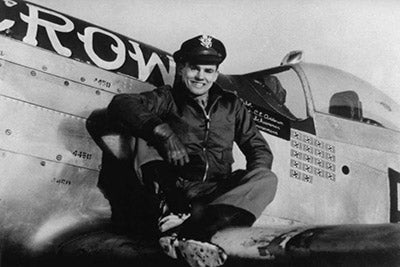 Old Crow Pilot and WWII Triple Ace Colonel Bud Anderson.