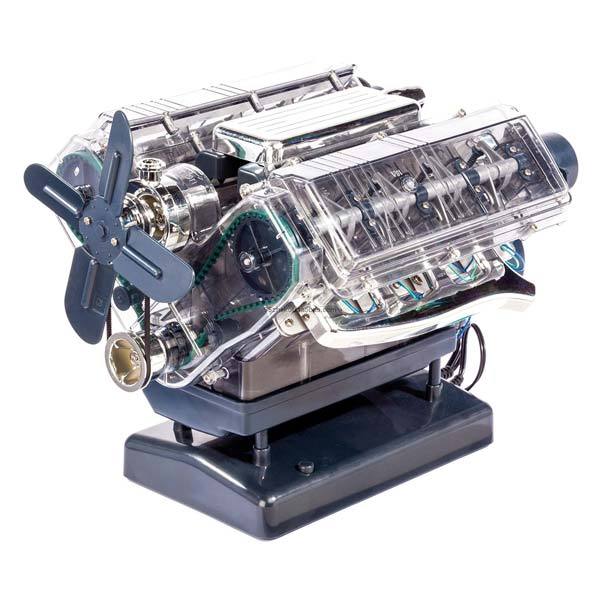 V8 Engine Model Kit That Works - Build Your Own V8 Engine - Paint Your Own V8 Engine -Mad RC V8 Engine for Capra VS4-10 Pro