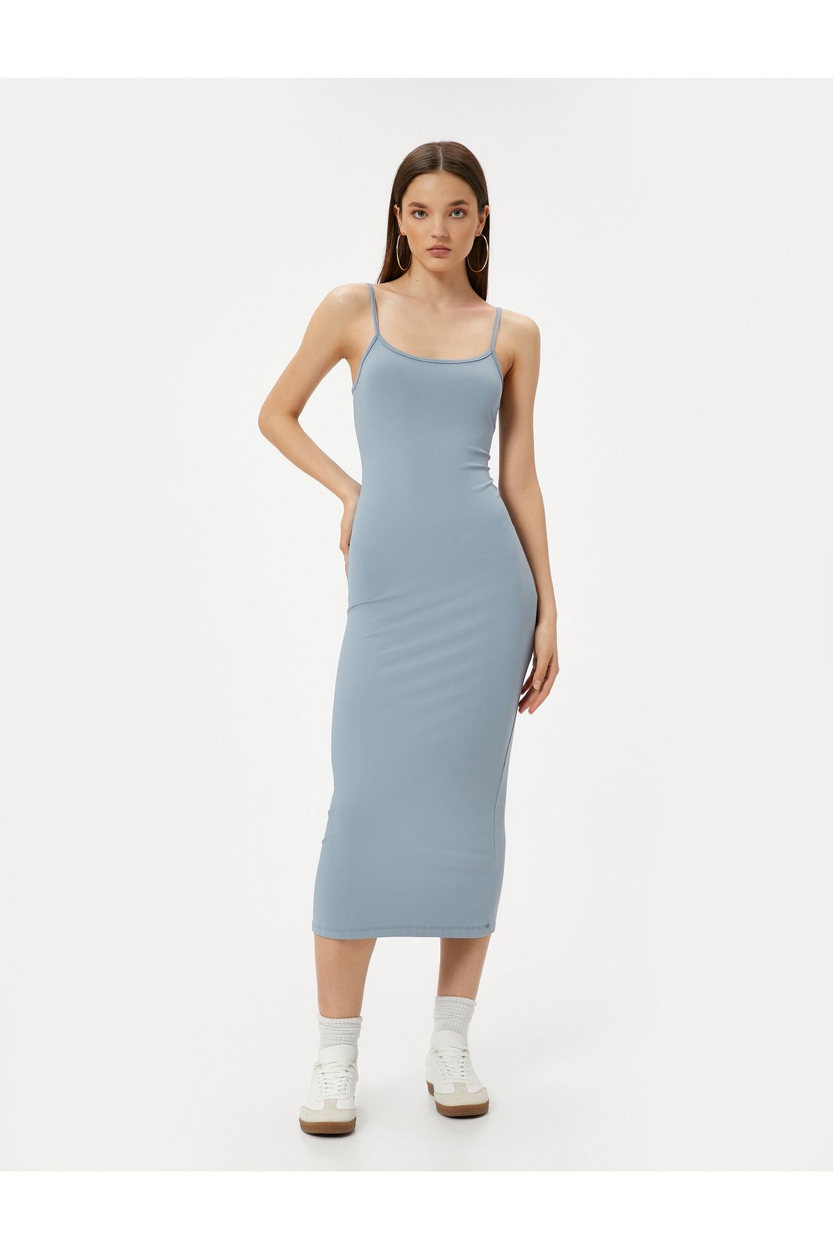 Maxi Thin Strap Pencil Dress Slim Fit