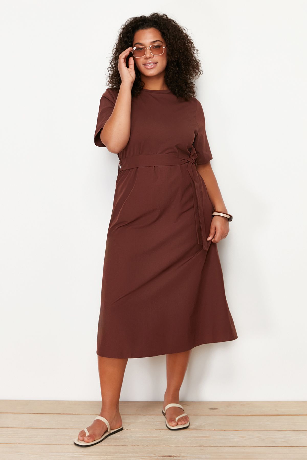 Tie Up A-Line Dress