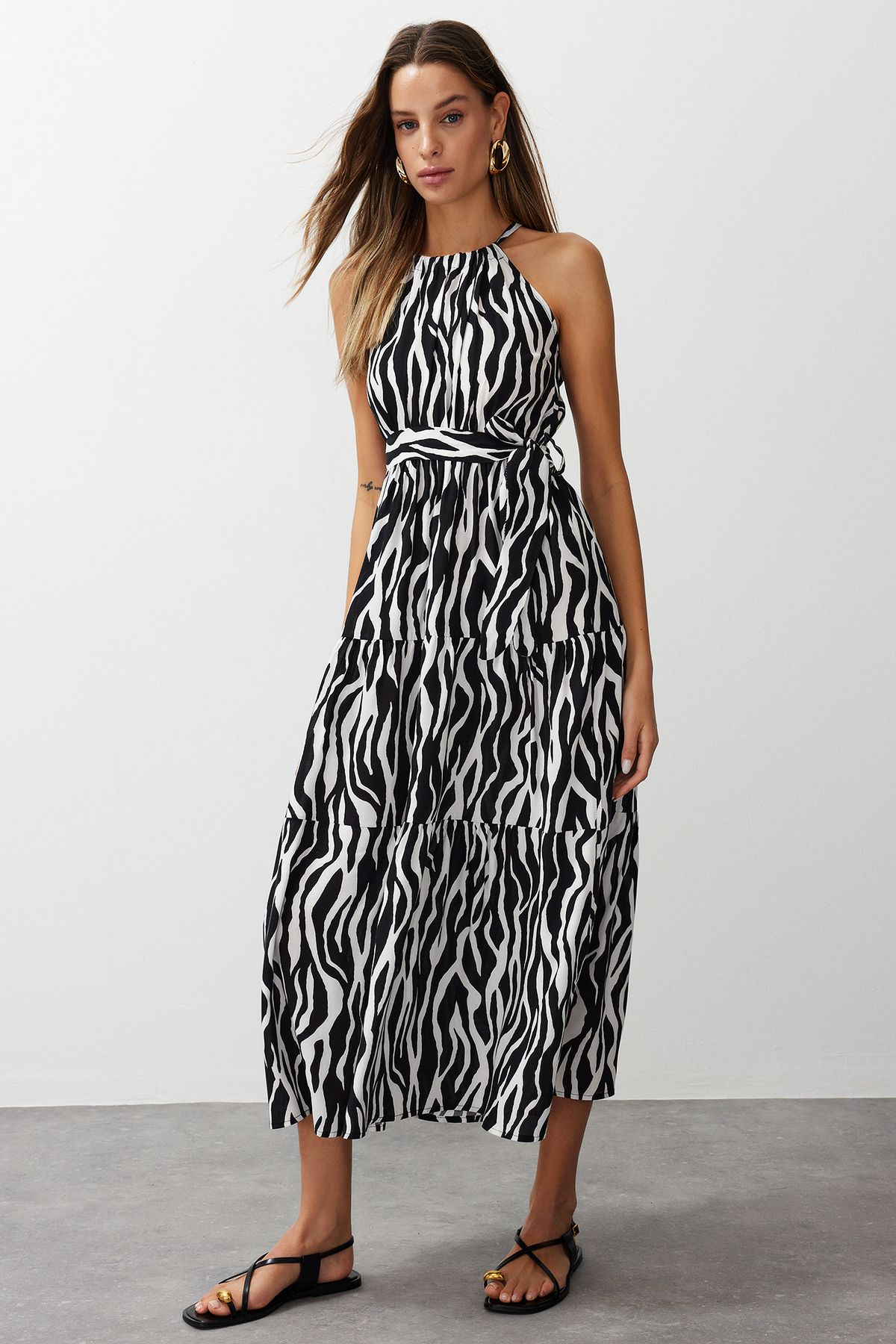 Animal Shift Shally Maxi Woven Dress