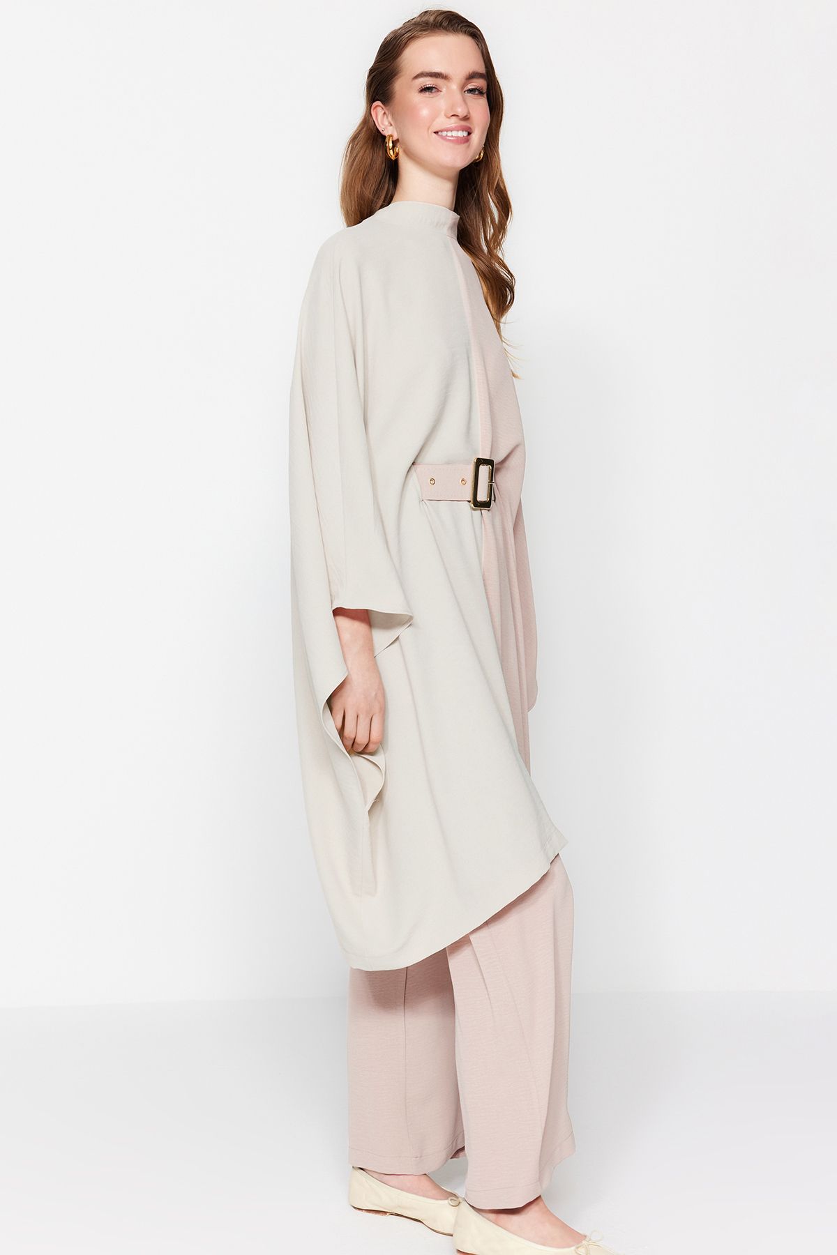 Waist Belted TunicPants Woven Suit Everything5Pounds