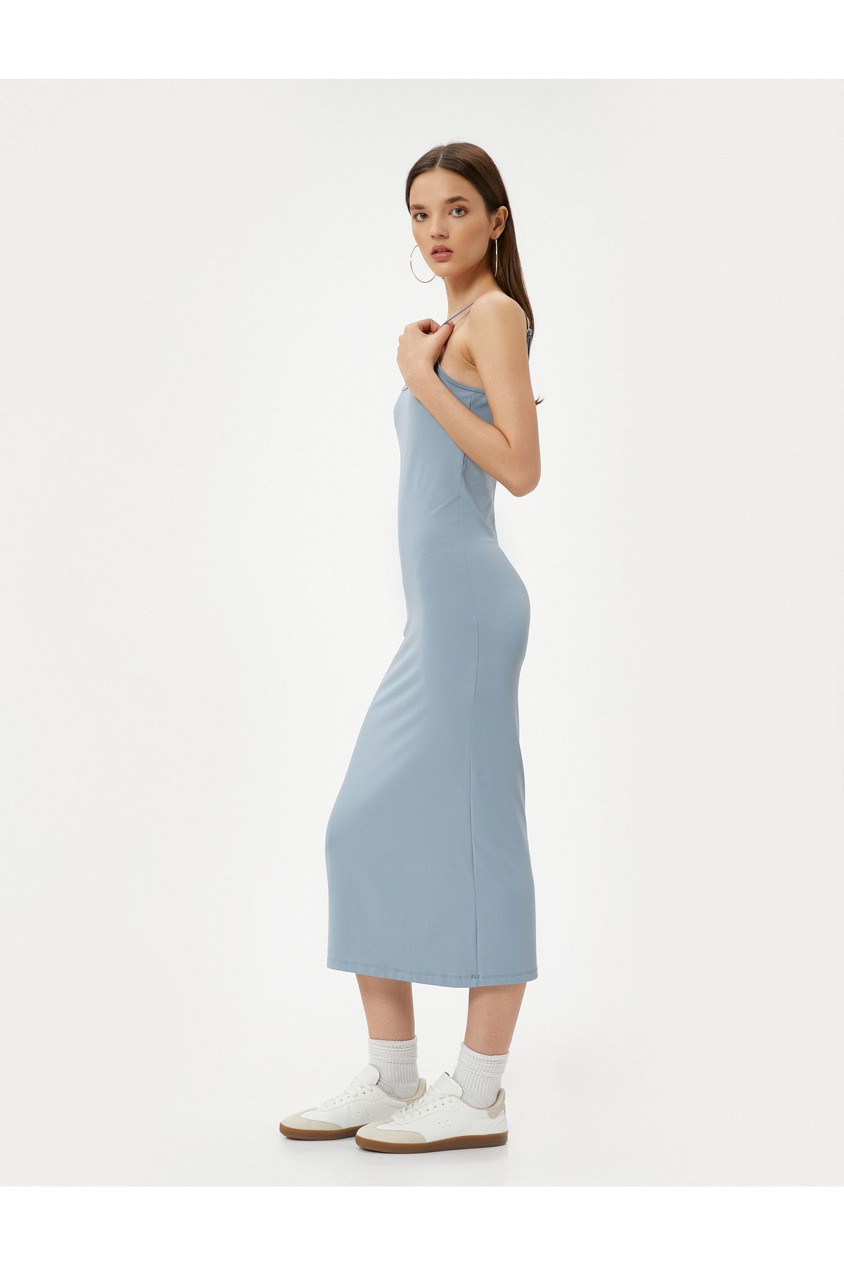 Maxi Thin Strap Pencil Dress Slim Fit