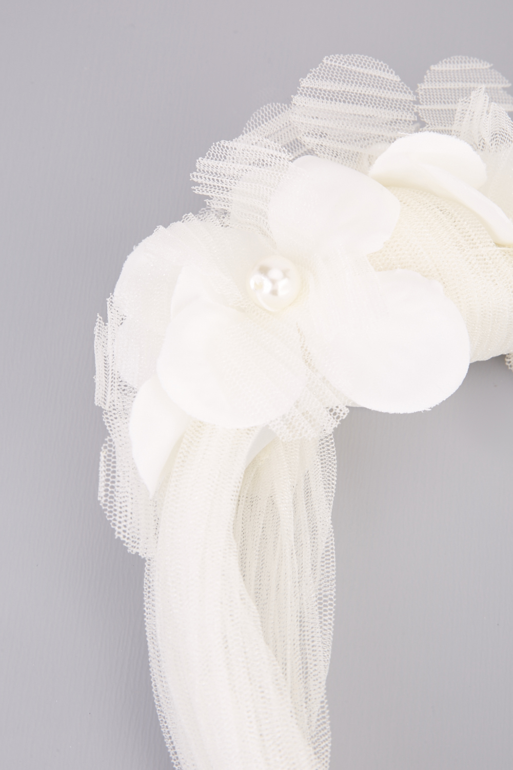 3D Flower Shimmery Net Headband