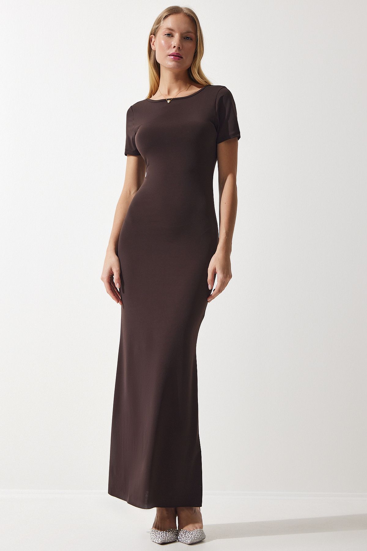 Women's Decollete Long Sandy  Dress