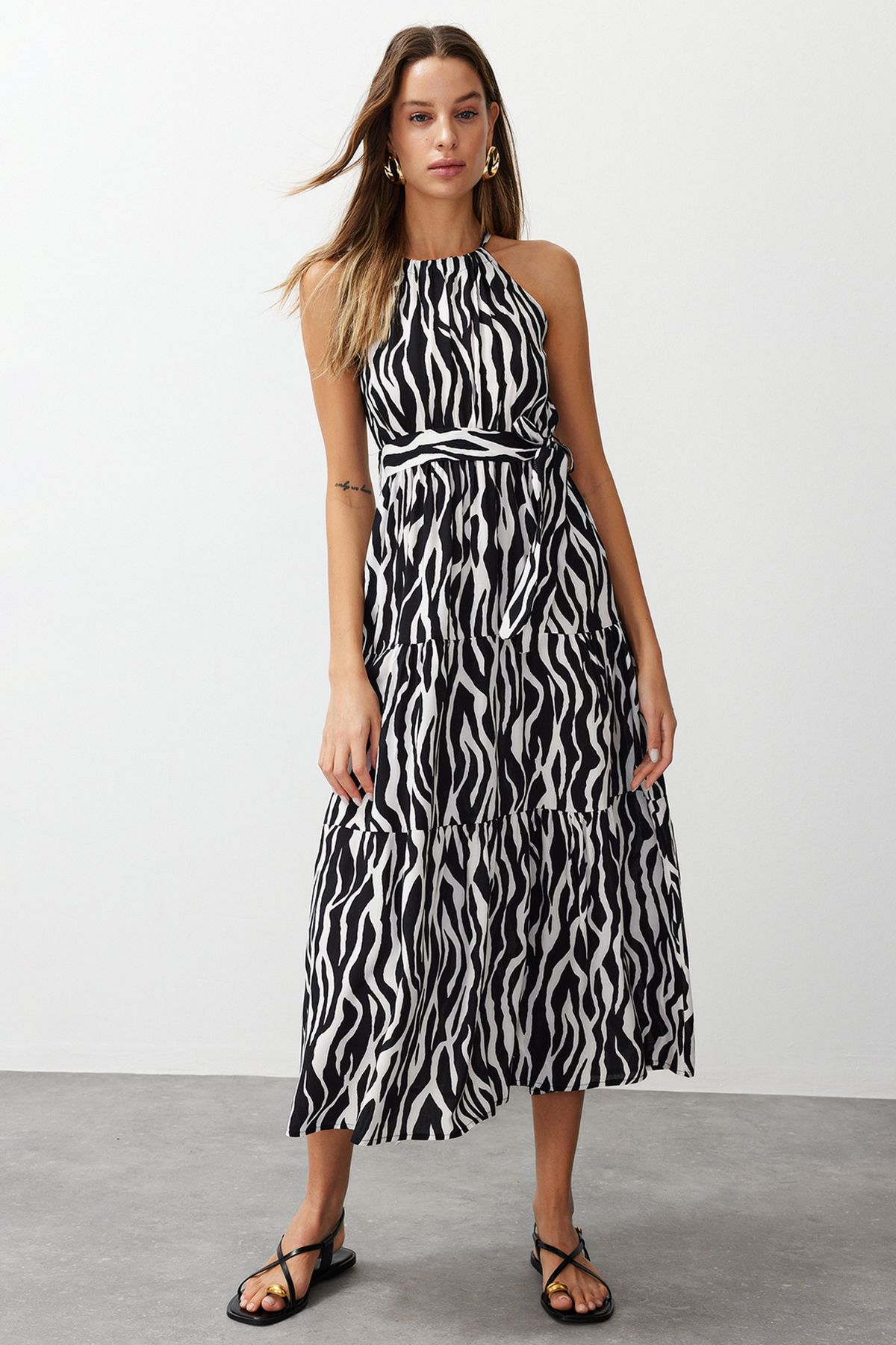 Animal Shift Shally Maxi Woven Dress