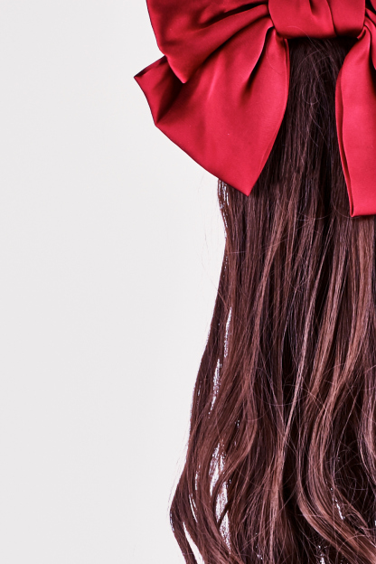 Bow Detail Faux Hair Extensions