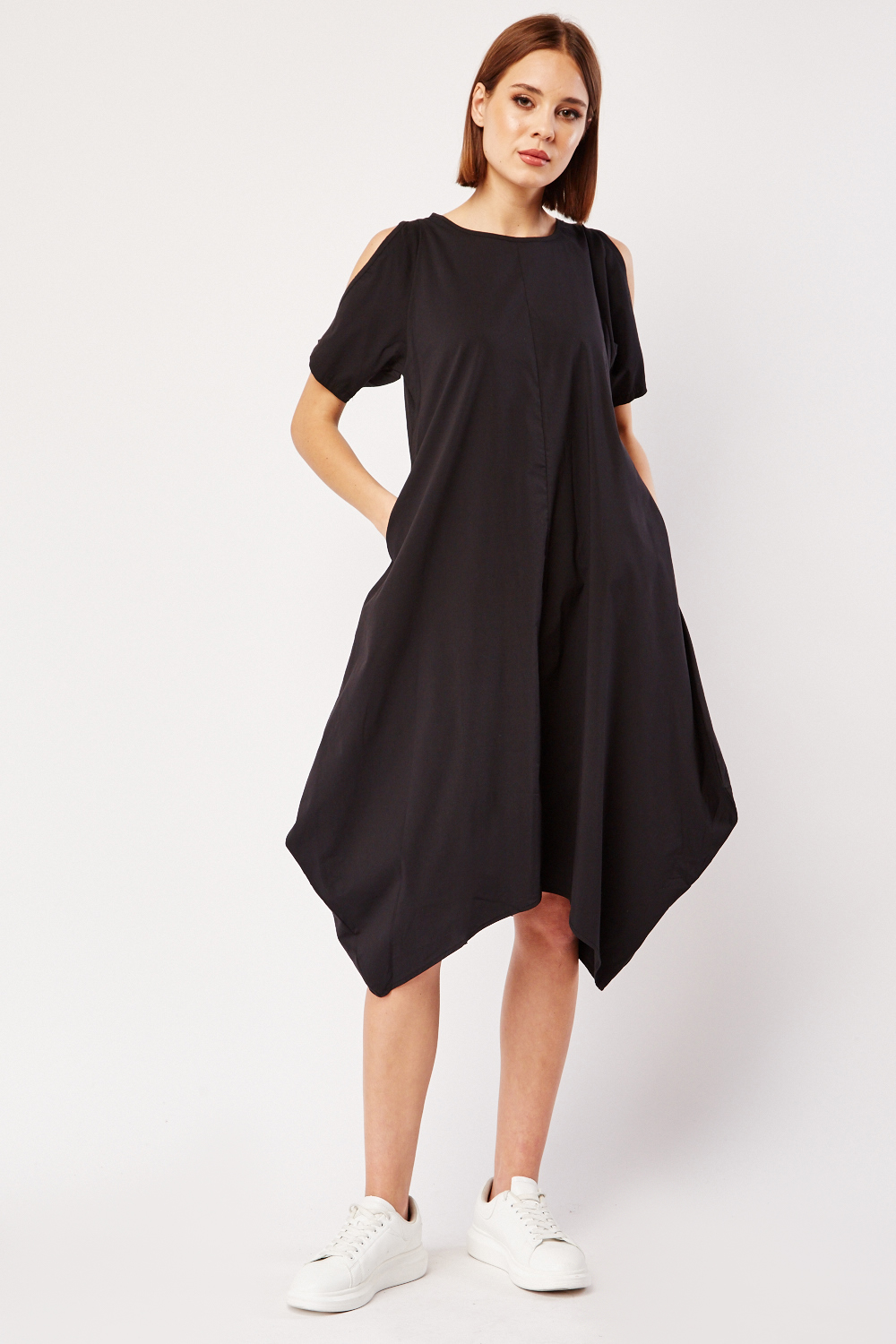 Cold shoulder casual dress sale