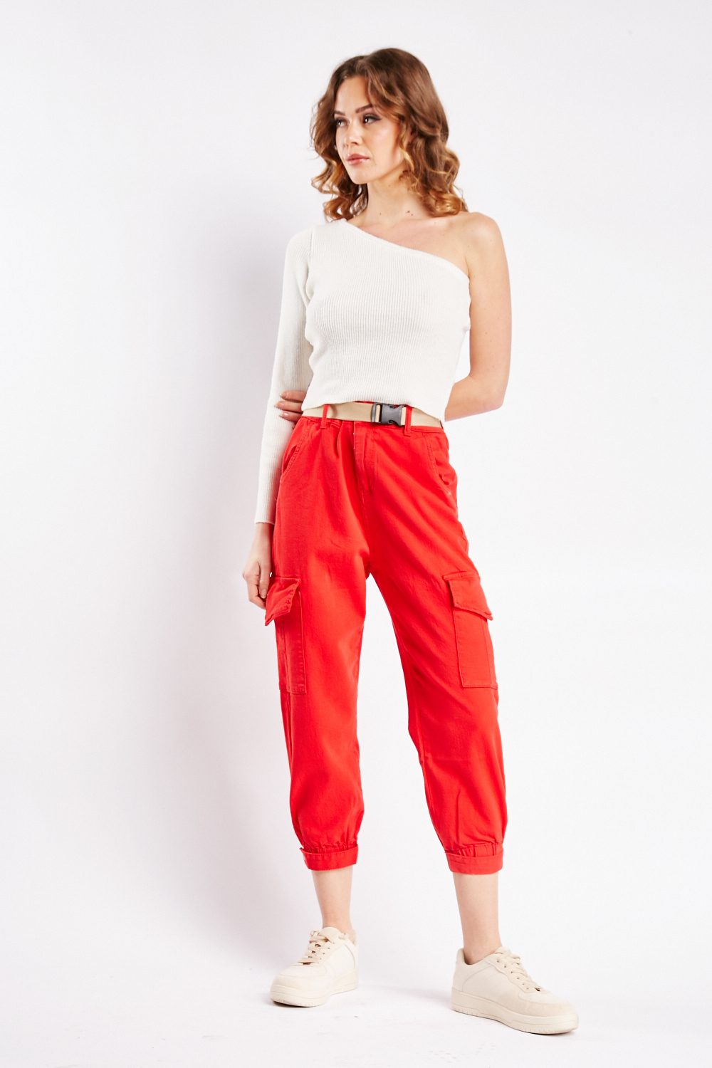 Elasticated Popper Ankle Cargo Trousers – Everything5Pounds