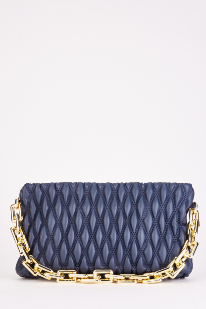 Embossed Quilted Clutch Bag