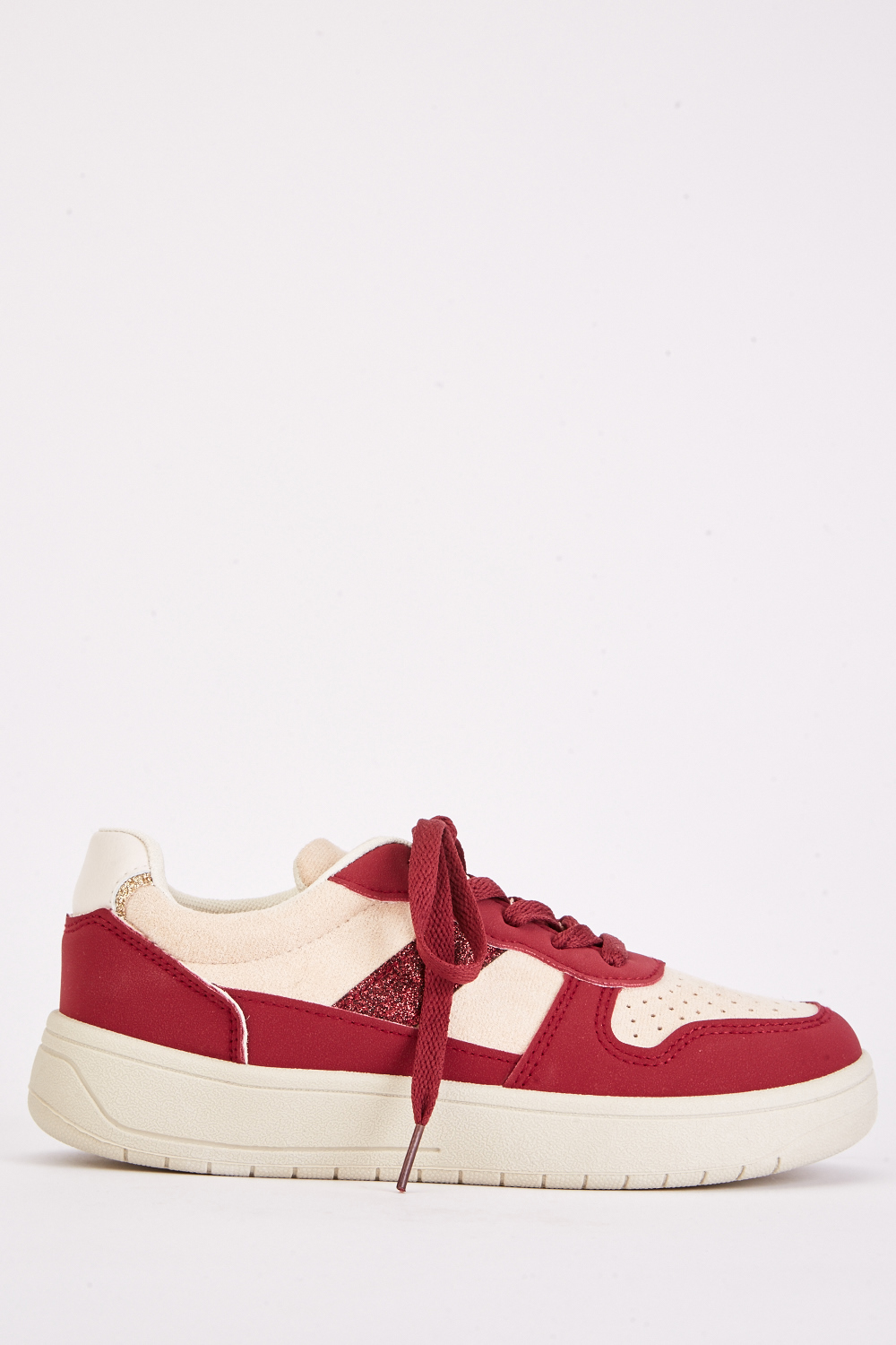 Glittery Contrast Platform Sneakers Everything5Pounds