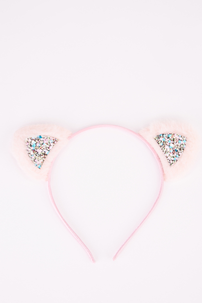 Glittery Fluffy Ears Headband