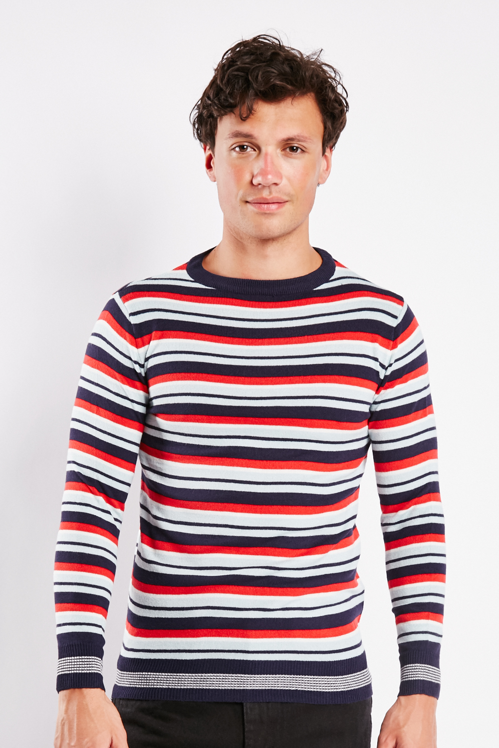 Horizontal Striped Mens Pullover Everything5Pounds