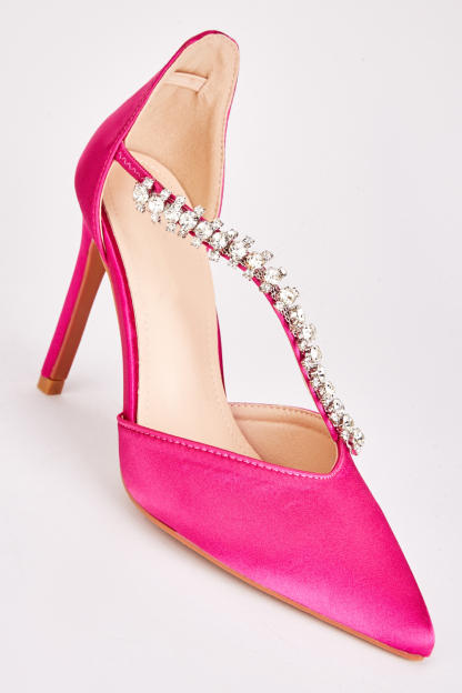 Jewel Embellished D'Orsay Heels
