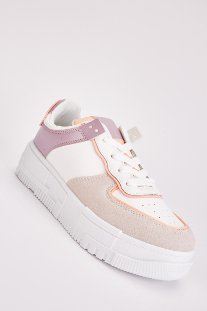 Lace Up High Platform Trainers