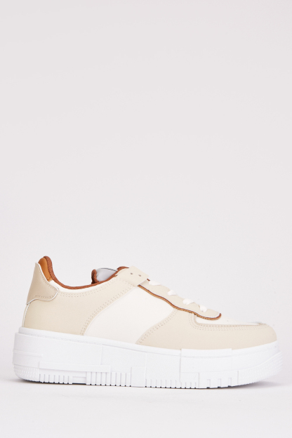 Lace Up High Platform Trainers