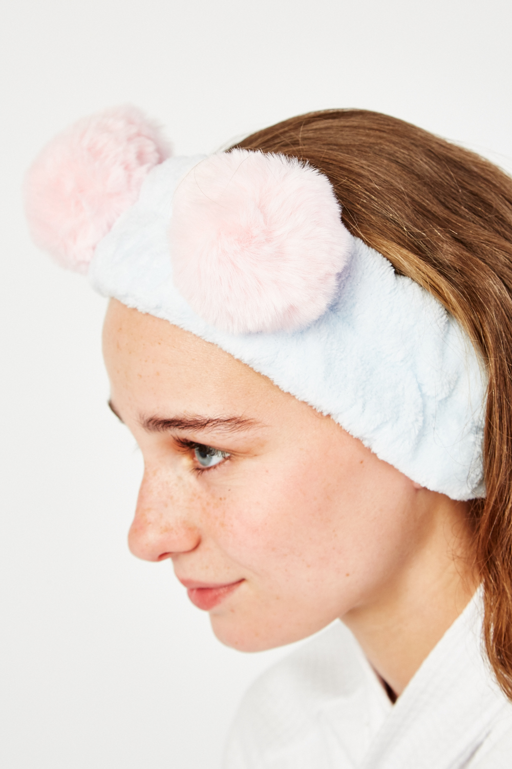 Large Pom-Pom Cosmetic Headband