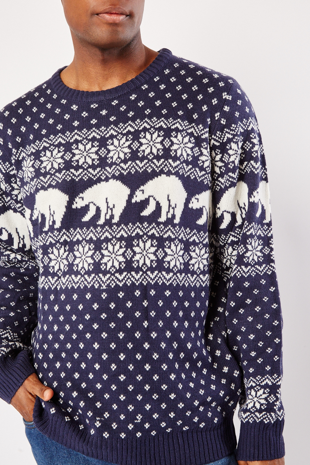 Polar bear christmas jumper mens hotsell