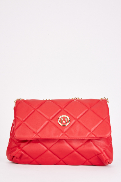 Quilted Chain Faux Leather Bag