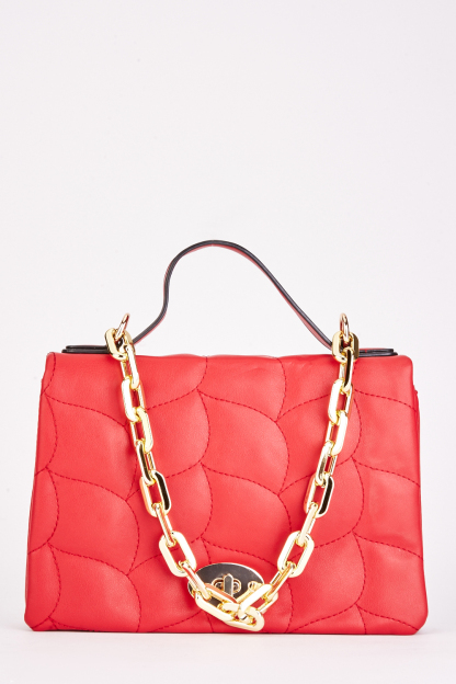 Quilted Chunky Link Strap Bag