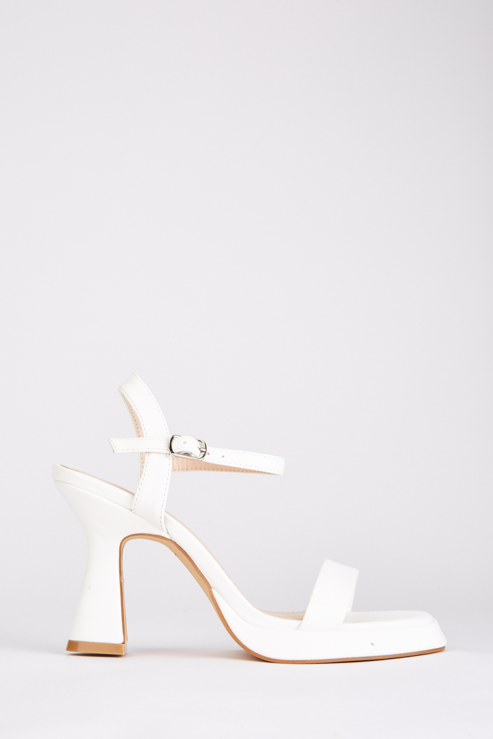 White square toe heeled sandals hotsell
