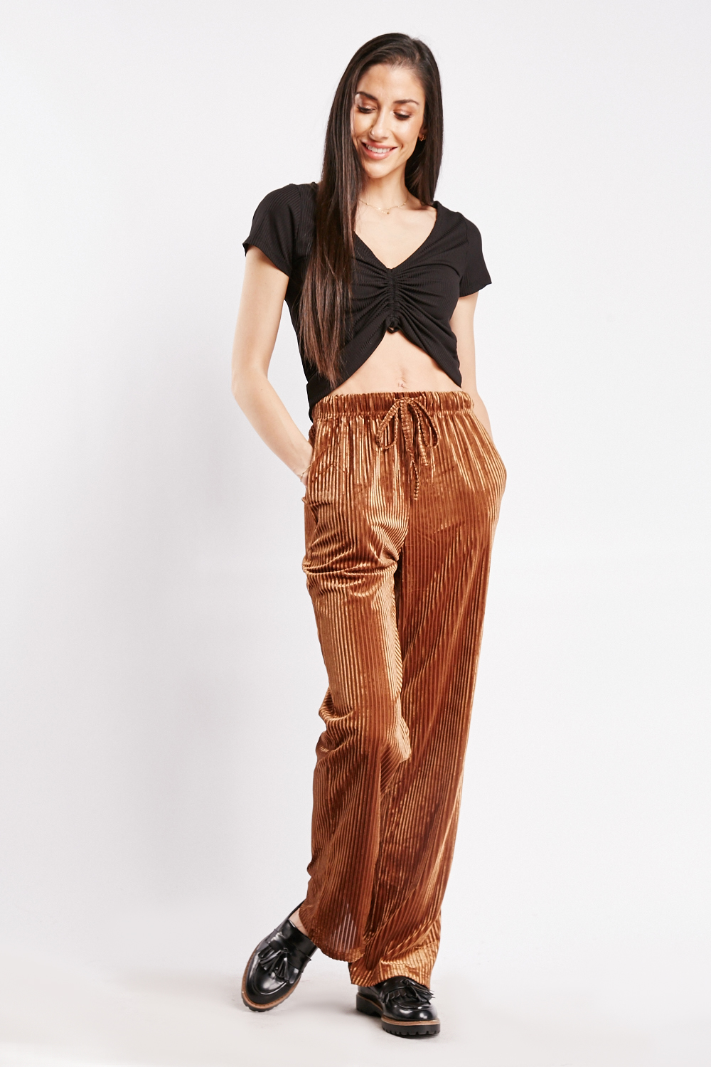 VelveteenPlisseTrousers