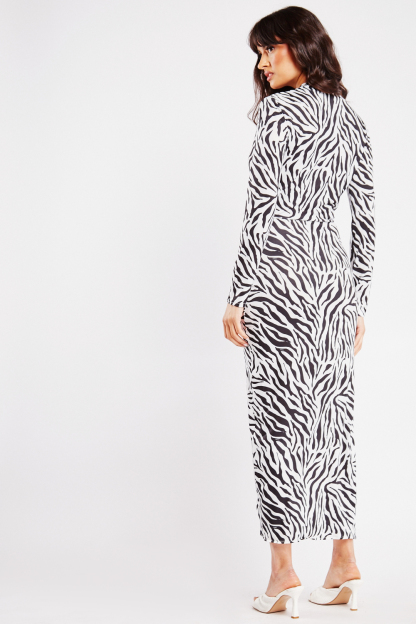 Zebra Print Tulip Dress