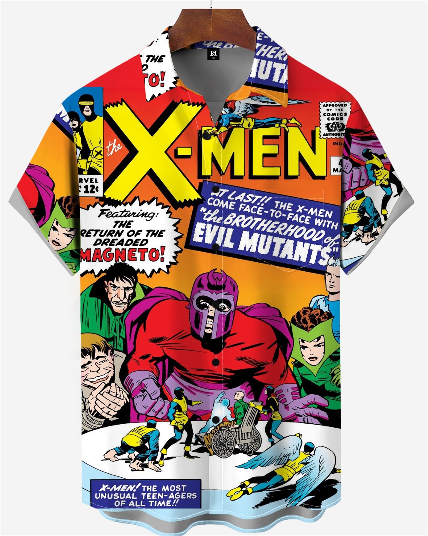 Men's Comic Printed Short Sleeved Shirt 3403