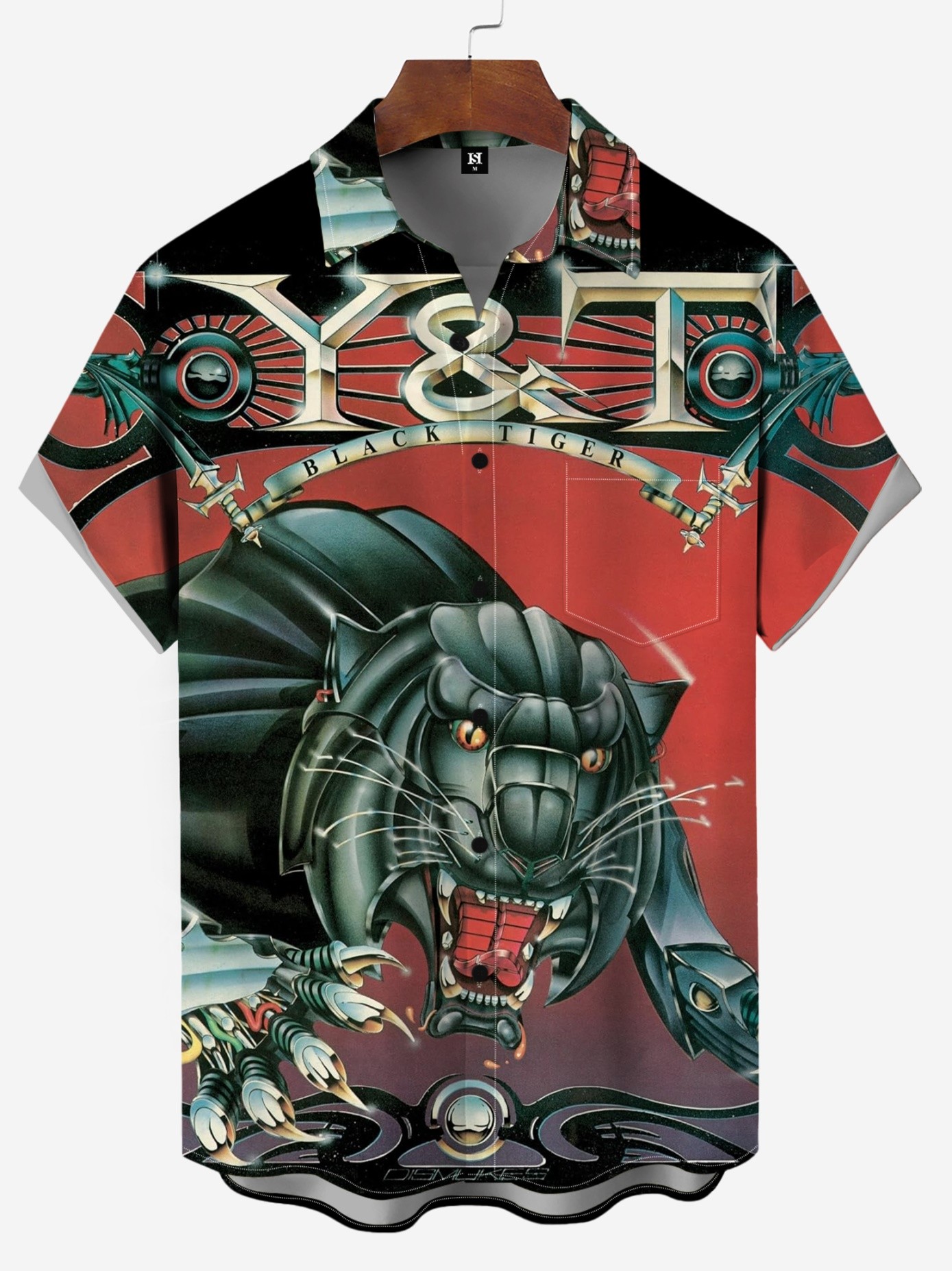 Men's Comic Printed Short Sleeved Shirt 3700