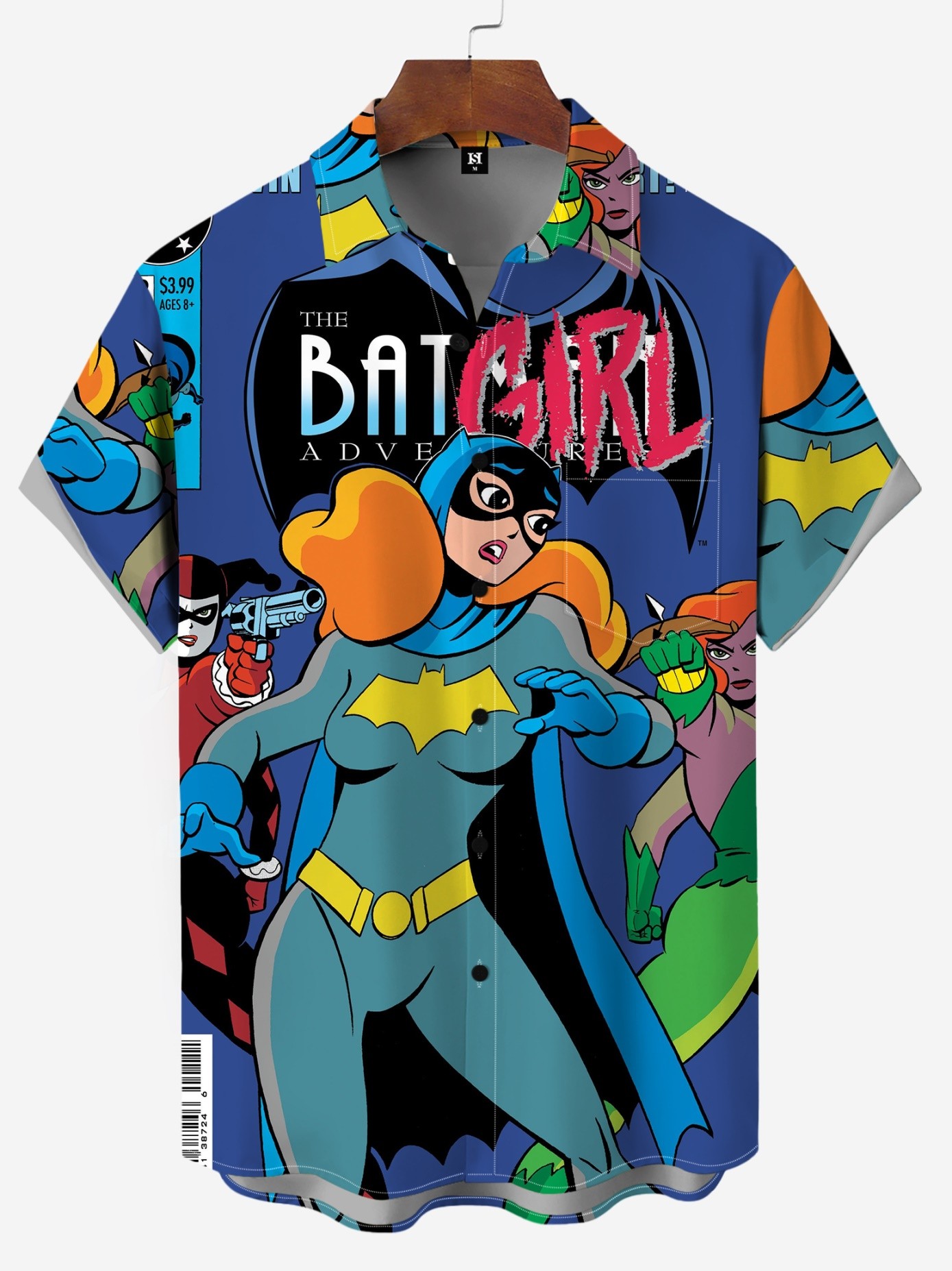 Men's Comic Printed Short Sleeved Shirt 3703