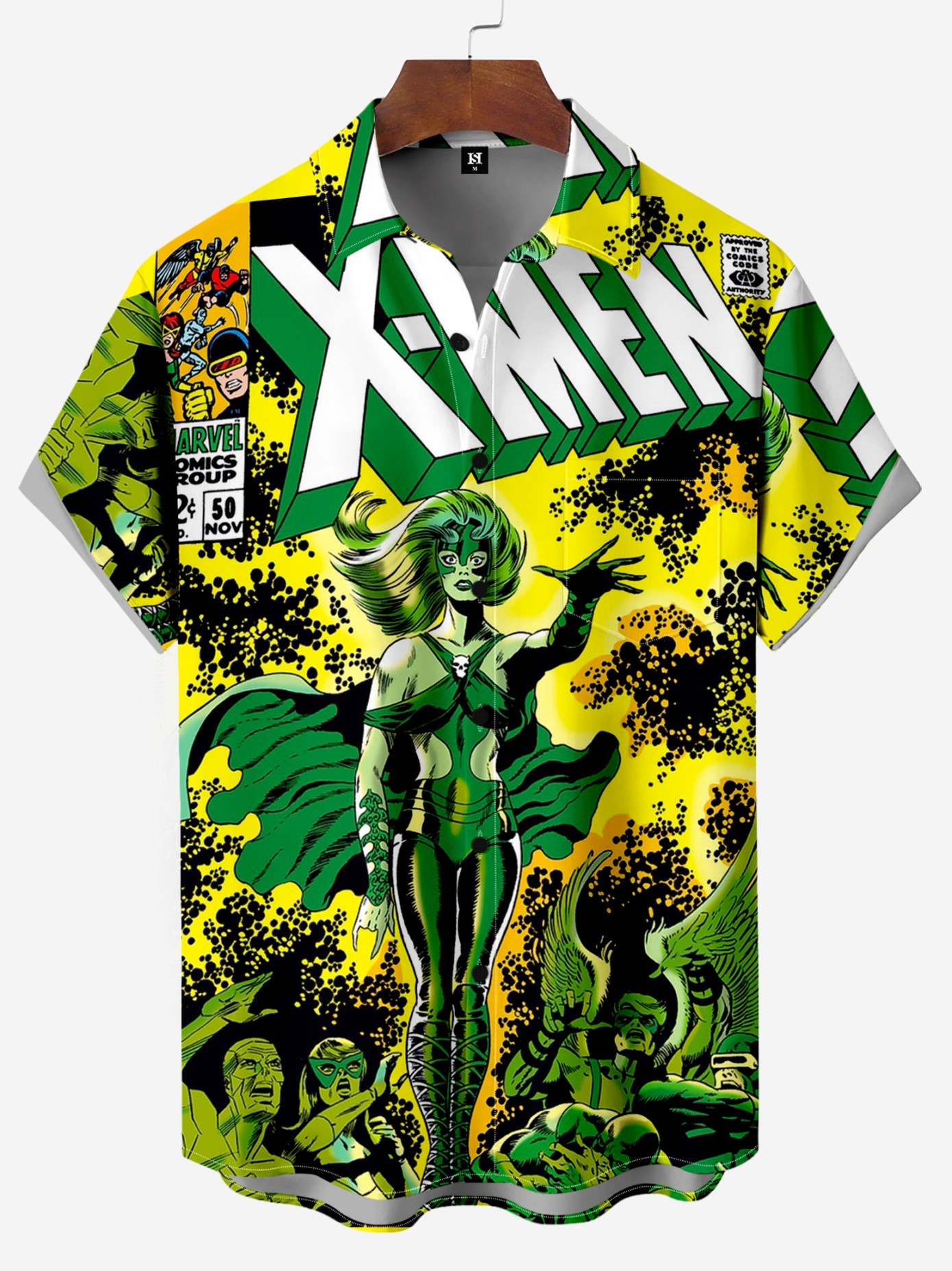 Men's Comic Printed Short Sleeved Shirt