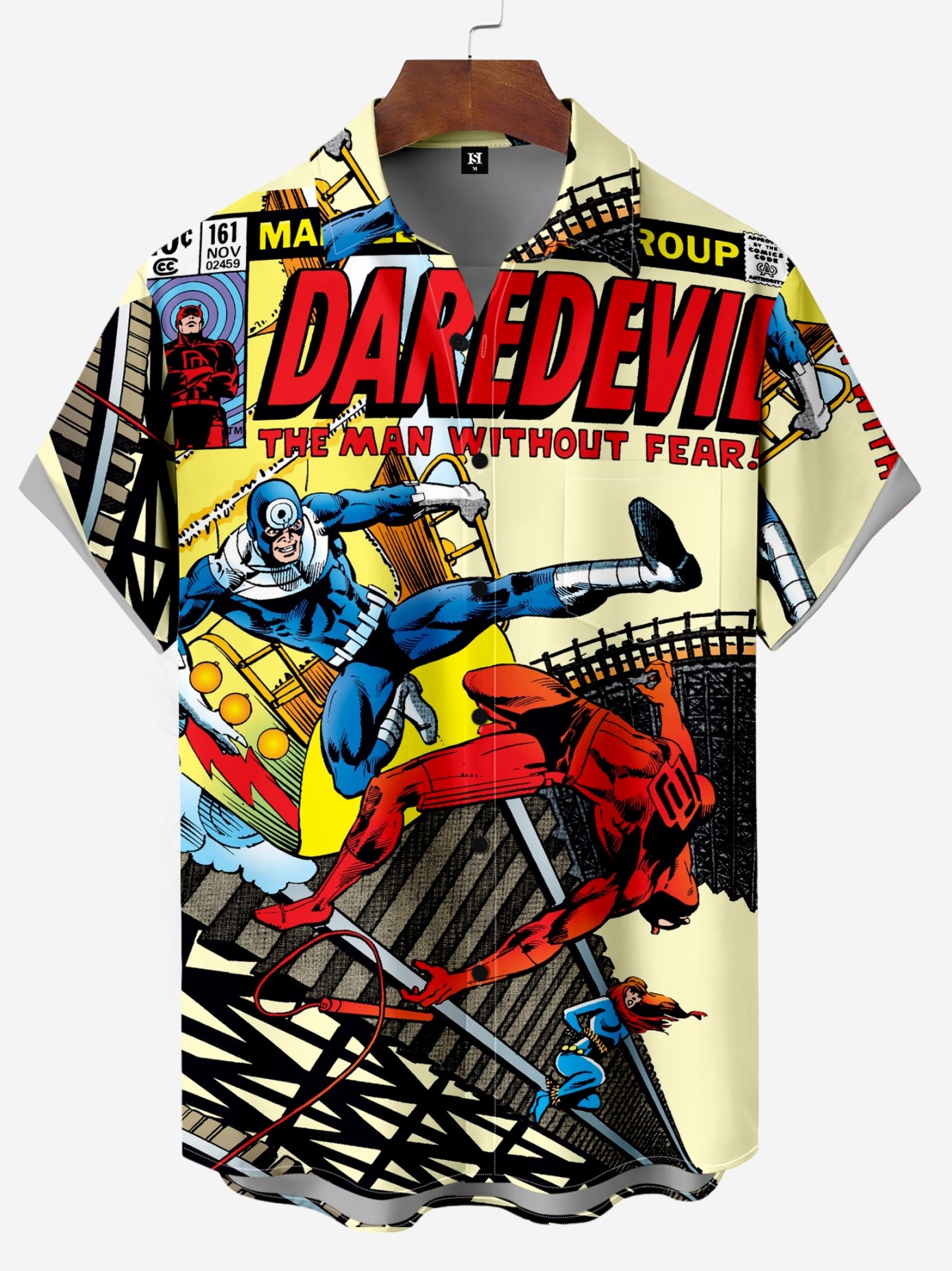 Men's Comic Printed Short Sleeved Shirt