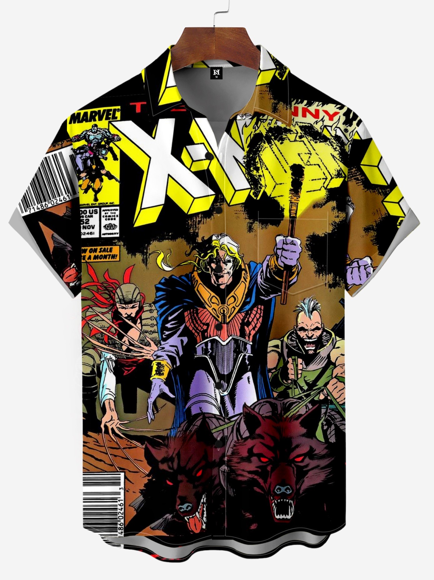 Men's Comic Printed Short Sleeved Shirt