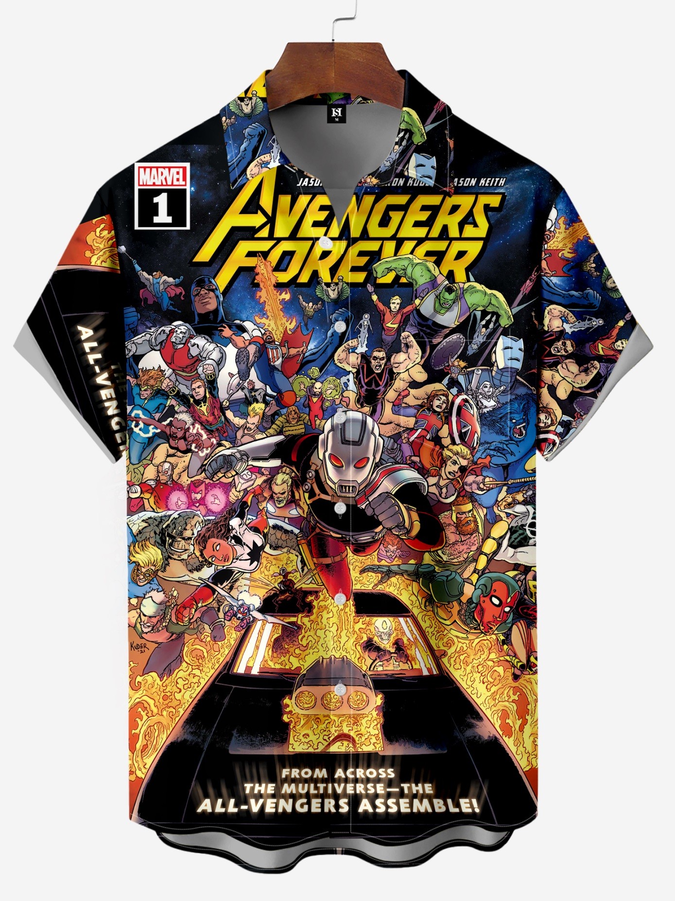 Men's Comic Printed Short Sleeved Shirt
