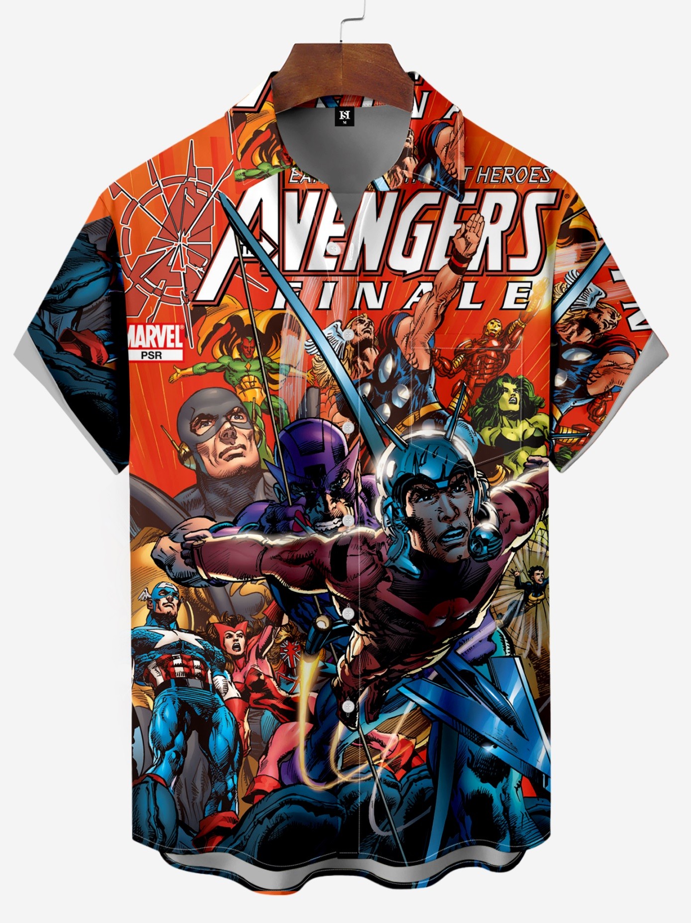 Men's Comic Printed Short Sleeved Shirt