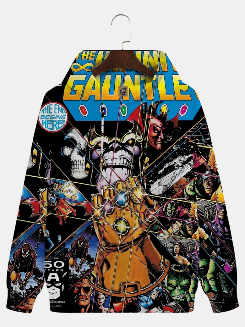 Classic Superhero Anime Cartoon Characters Print Sweatshirt 18