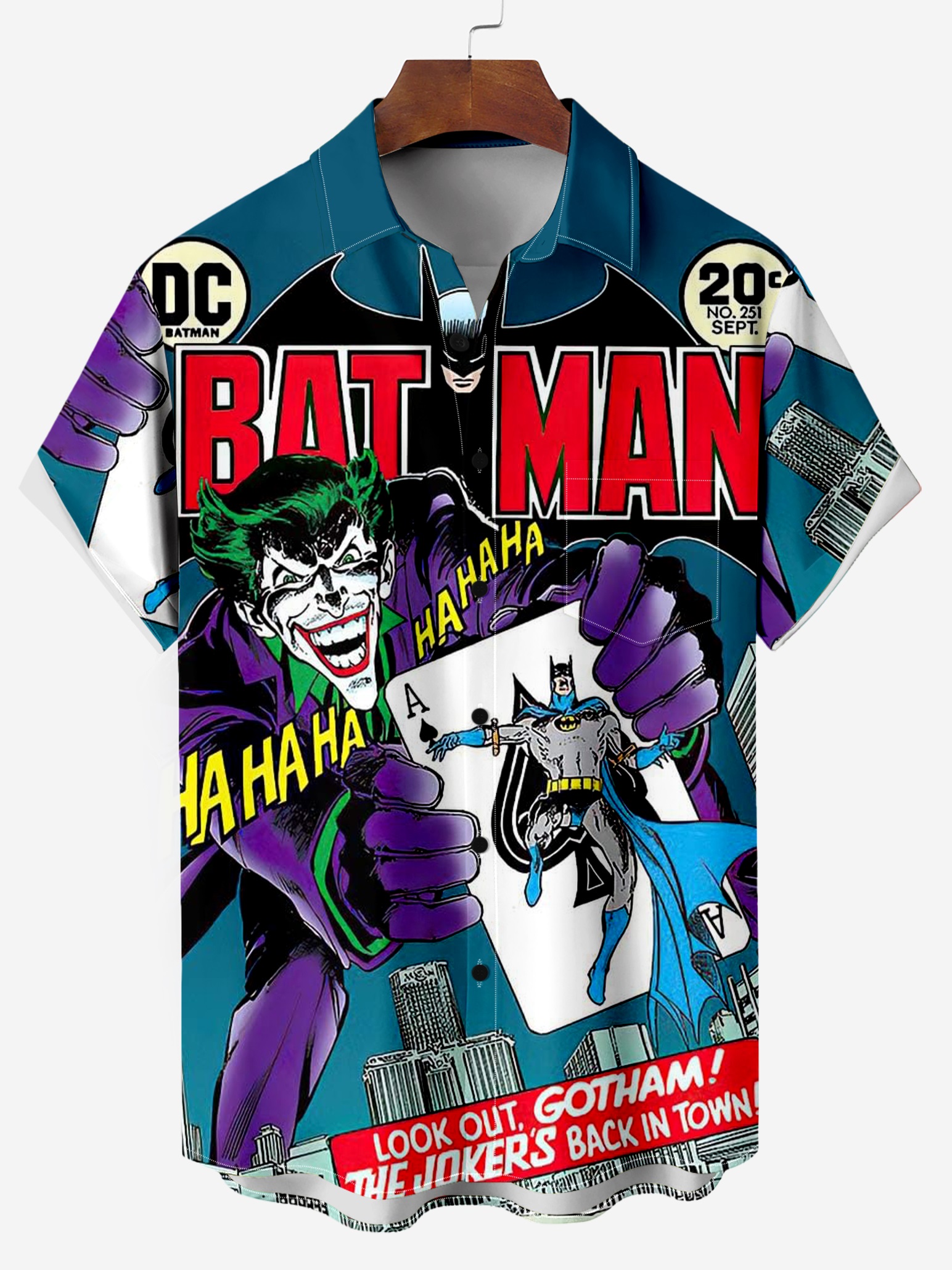 Classic Superhero Anime Cartoon Characters Print Short-Sleeved Shirt 01