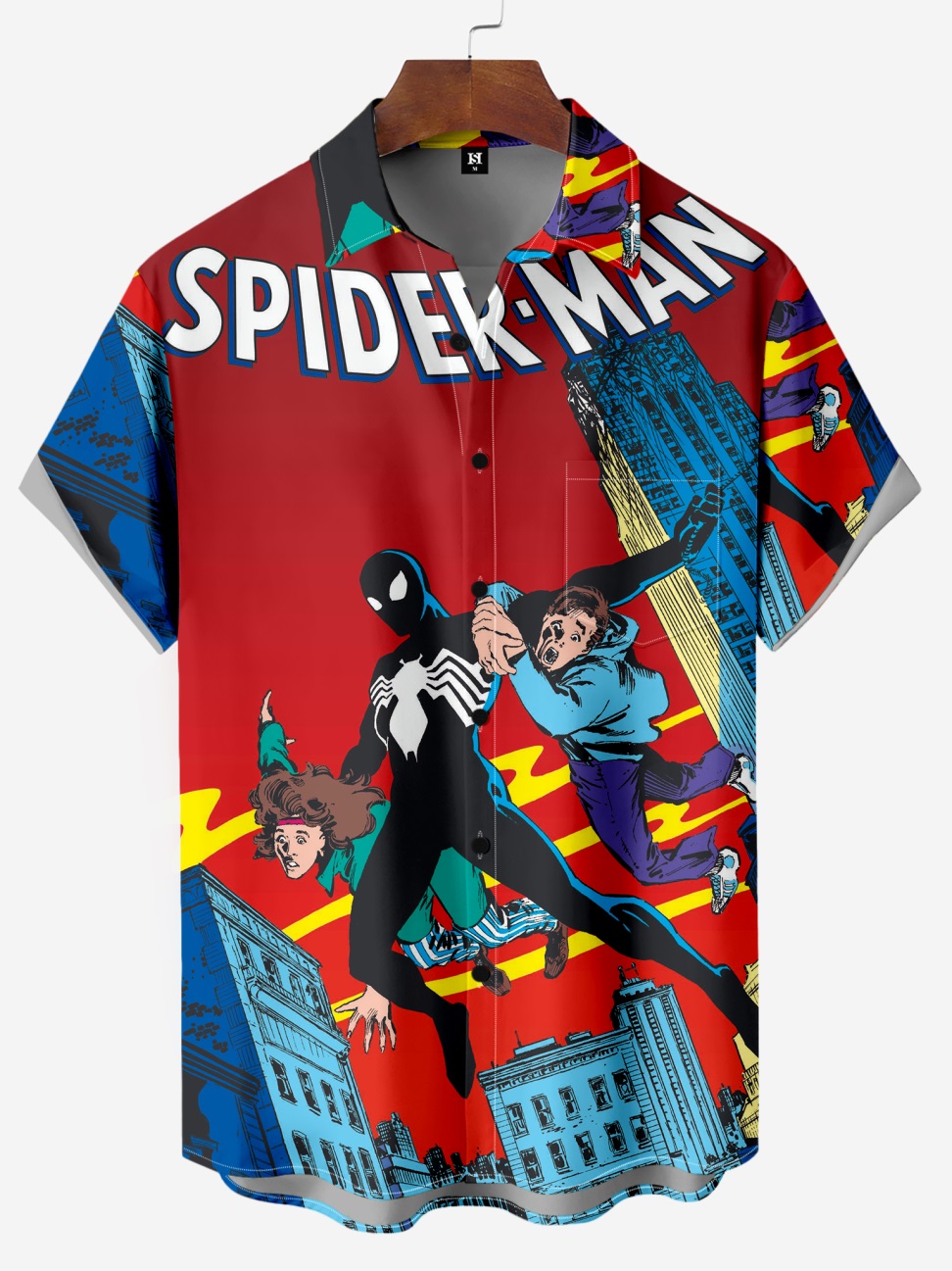 Classic Retro Superhero Anime Printed Short-Sleeve Shirt 04