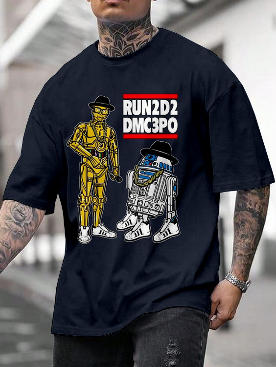 Spoof Space Warrior Print T-Shirt