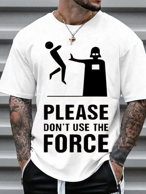Spoof Retro Movie Poster Pattern Print T-Shirt