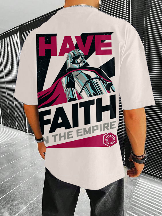 Spoof Retro Movie Poster Pattern Print T-Shirt